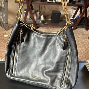 Michael Kors Black Leather Shoulder Bag